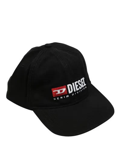 Diesel Lightweight Linen Cap For Men In Nero