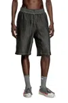 Diesel Lightweight Shorts With Crinkled Fade In Tobedefined