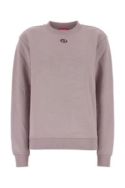 Diesel Lilac Cotton Sweatshirt In Purple