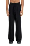 Diesel Linen-blend Pants In Black