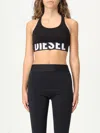 Diesel Allison-d-pop Logo-embellish Sports Bra In Black