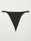 Diesel Logo-plaque Stretch-design Thongs In Black