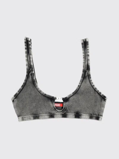 Diesel Ribbed Florence Bralette In Gray