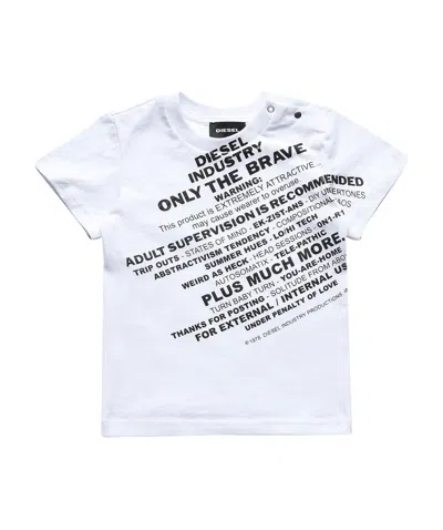 Diesel Llogo Printed T-shirt In White