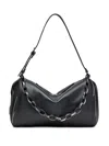 Diesel Load-d-shoulder Bag In Brushed Laminated Pu In Black