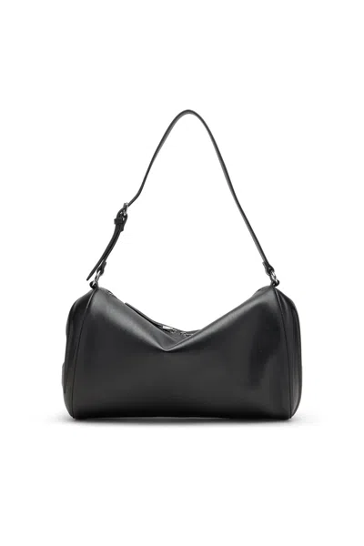Diesel Load-d-shoulder Bag With Hard-shell Logo Sides In Black