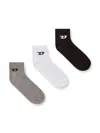 Diesel Logo Ankle Socks In Black