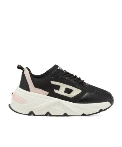 Diesel Logo Appliqu Sneakers In Black