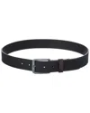 Diesel Logo B-basic Leather Belt In Black