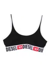 Diesel Logo Band Bra In Black
