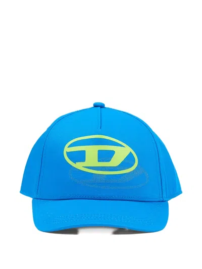 Diesel Kids' Logo Baseball Cap In Blue