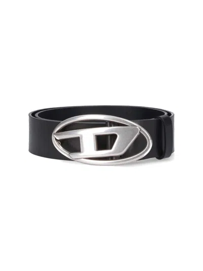 Diesel Logo Belt In Black