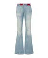 Diesel Logo-waistband Jeans In Blue