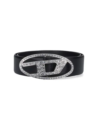 DIESEL LOGO BELT WITH 'B-1DR' RHINESTONES