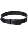 Diesel Logo Bluestar Leather Belt In Black