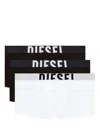 Diesel Logo Boxers (set Of Three) In White