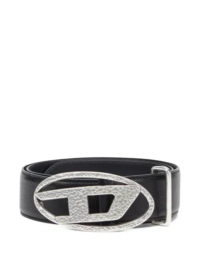 Diesel Logo Buckle Belt In Neutral
