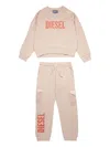 Diesel Logo Cargo Tracksuit Set In Neutral