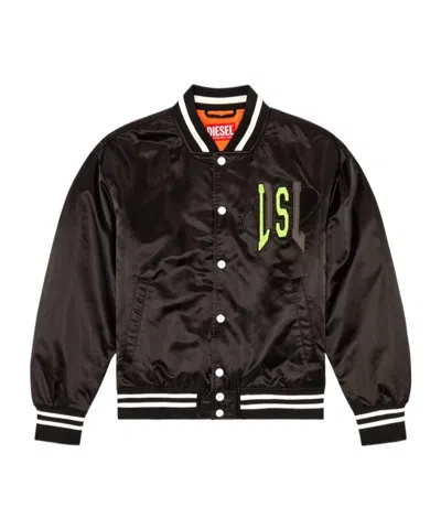 Diesel Logo Casual Jacket In Black