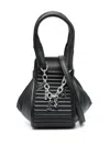 Diesel Logo-charm Detail Tote Bag In Black
