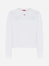 Diesel Logo Cotton Sweatshirt In White