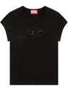 Diesel T-angie T-shirt In Stretch Cotton In Black