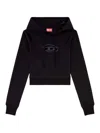 Diesel F-slimmy-hd Cropped Sweatshirt In Negro