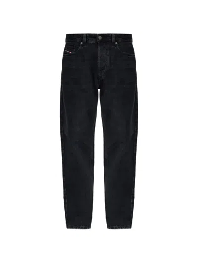 Diesel Logo D-macs Denim In Black