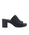 Diesel Logo-debossing Heeled Mules In Black