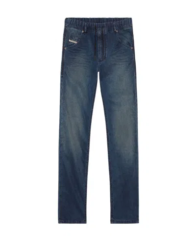 Diesel Logo Denim Pants In Blue