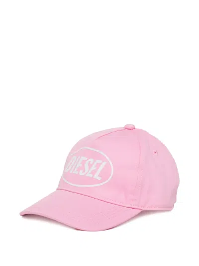 Diesel Kids' Logo-detail Baseball Cap In Pink