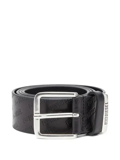 Diesel Logo Detail Belt In Black