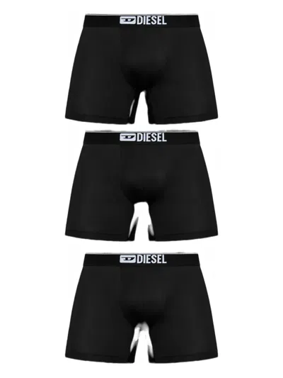 Diesel Logo-detail Boxer Shorts (pack Of Three) In Black