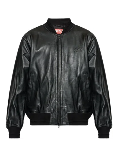 Diesel Logo-detail Jacket In Black