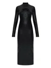Diesel Logo-detail Ribbed Dress In Black