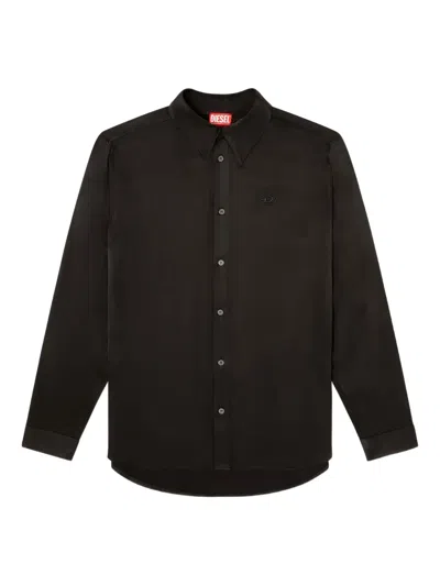 Diesel Logo-detail Shirt In Black