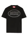Diesel Logo-detail Short-sleeve T-shirt In Black