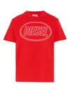 Diesel Logo-detail Short-sleeve T-shirt In Red