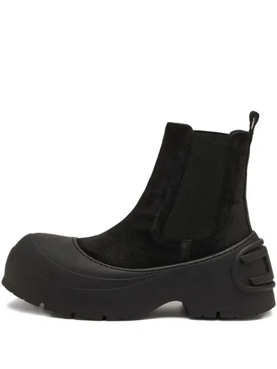 DIESEL LOGO-DETAIL TOE-CAP BOOTS