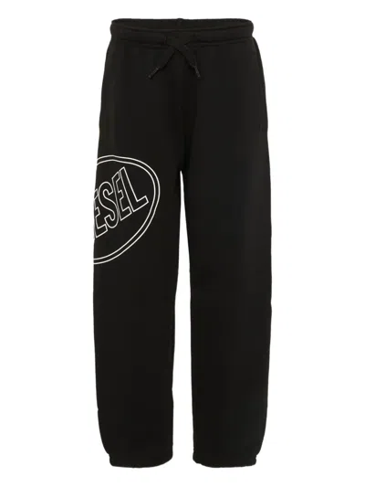 Diesel Kids' Logo-detail Track Pants In Black