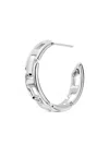 Diesel Logo Earrings In Silver