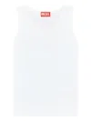 Diesel Logo-embellished Sleeveless Tank Top In White