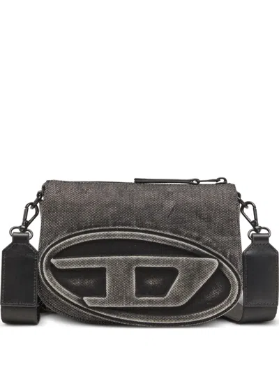 Diesel Logo-embossed Camera Bag In Gray