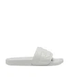 Diesel Logo-embossed Slides In White