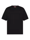 Diesel Logo-embroidered Back-print T-shirt In Black