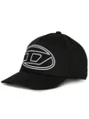Diesel Logo-embroidered Cap In Black