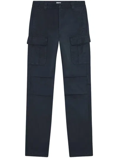 Diesel Cargohose Mit Logo-stickerei In Blue