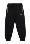 Diesel Logo Embroidered Drawstring Trousers In K900