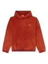 Diesel Cotton Hoodie With Kangaroo Pocket In Red