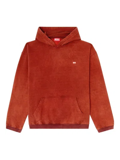 DIESEL LOGO-EMBROIDERED HOODIE